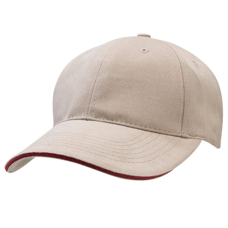 Premium Cotton Sandwich Cap Summit Natural/Cherry 