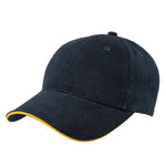 Premium Cotton Sandwich Cap Summit Navy/Gold 