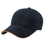 Premium Cotton Sandwich Cap Summit Navy/Orange 