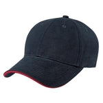 Premium Cotton Sandwich Cap Summit Navy/Red 