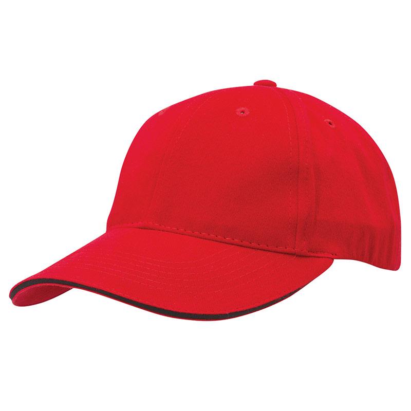 Premium Cotton Sandwich Cap Summit Red/Black 