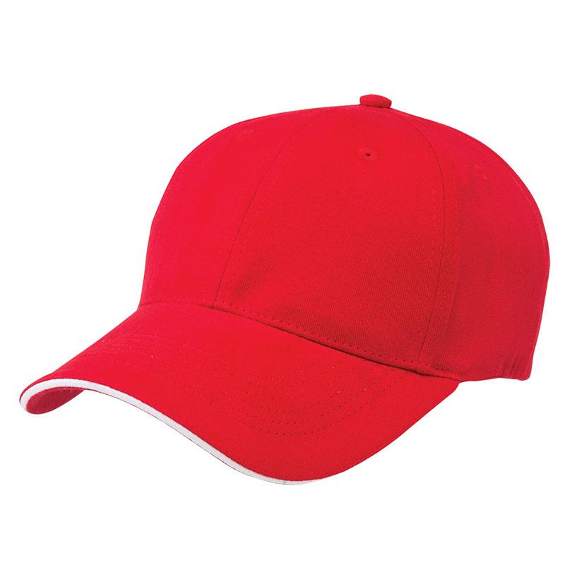 Premium Cotton Sandwich Cap Summit Red/White 