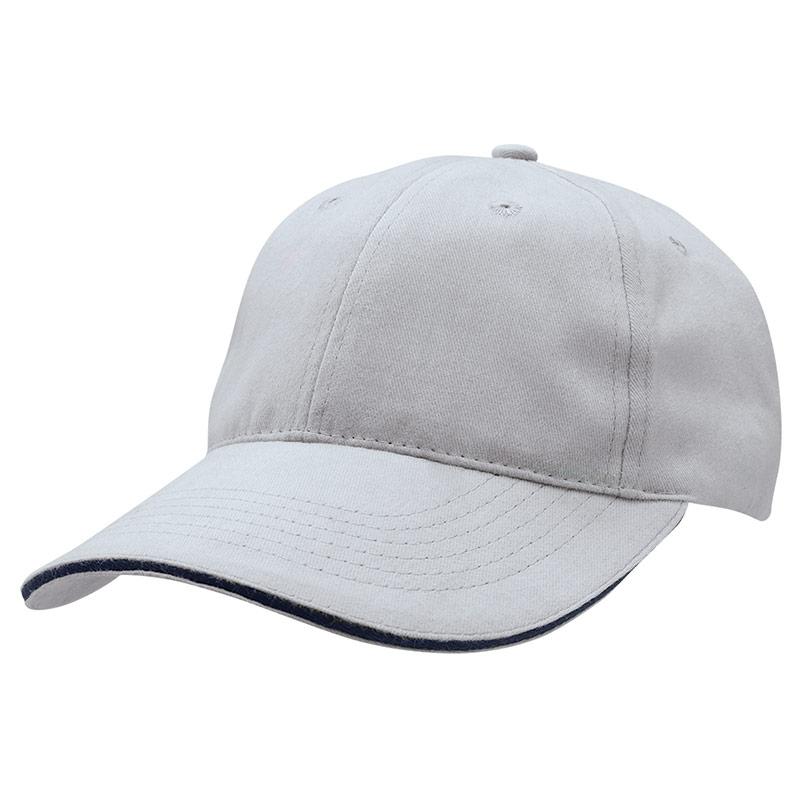 Premium Cotton Sandwich Cap Summit Silver/Navy 