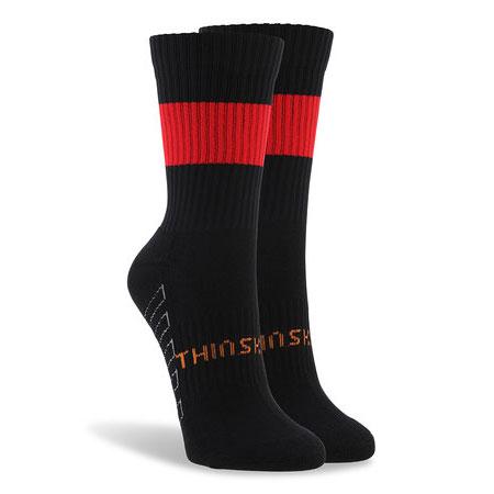 Thinskins Technical Sport Short Socks - Hoops SUMMIT Black/Red S 