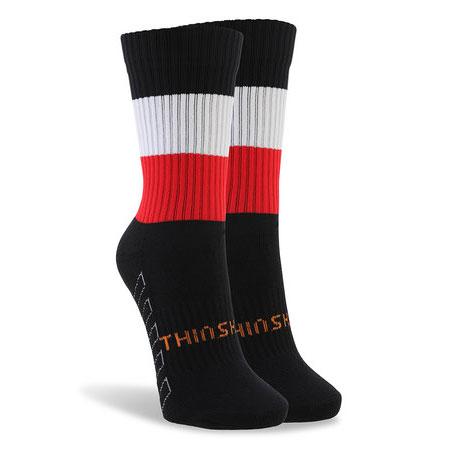 Thinskins Technical Sport Short Socks - Hoops SUMMIT Black/Red/White S 