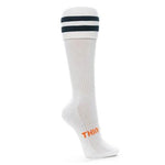 Thinskins Technical Sport Long Socks - Striped Top Apparel SUMMIT White/Black S 