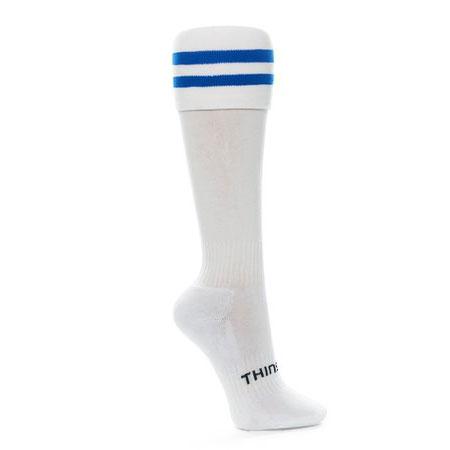 Thinskins Technical Sport Long Socks - Striped Top Apparel SUMMIT White/Royal S 