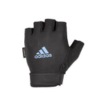 adidas essential gloves areavailbe in blue with a padded palm and an adjustable wrist strap.