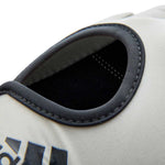 adidas fitness womens essential glove in grey (stone) close up showing ventilation and construction for optimum comfort.