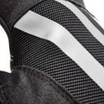 Close up of moisture wicking and towelling material to wick away sweat.