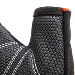 Close up of adidas elite training gloves palm, showing textured palm for total grip and abraision protection when you workout.