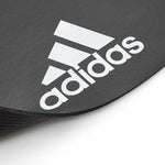 adidas 7mm fitness mats feature a large adidas logo at the base of the mat.