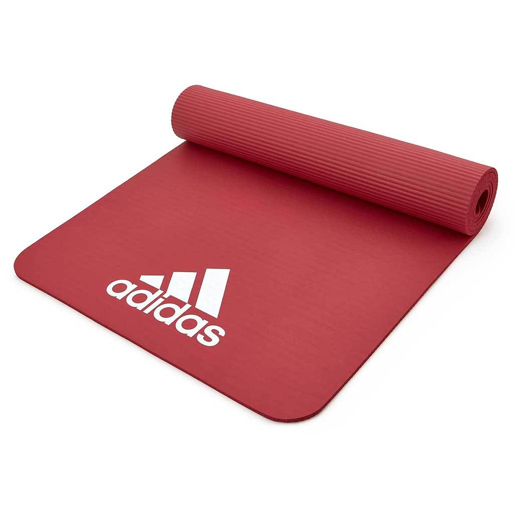 adidas 7mm fitness mat is available in red.