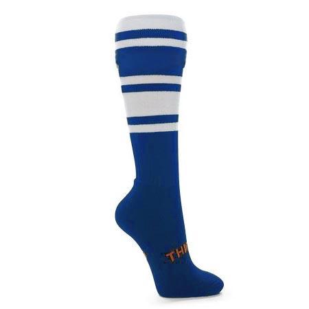 Thinskins Technical Sport Long Socks - Stripe/Hoop Combo Apparel SUMMIT Royal/White (Cantebury) S 
