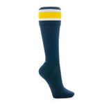 Thinskins Technical Sport Long Socks - Striped Top Apparel SUMMIT Navy/White/Gold (Cowboys) S 