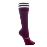 Thinskins Technical Sport Long Socks - Striped Top Apparel SUMMIT Maroon/Royal/White (Old Manly) S 
