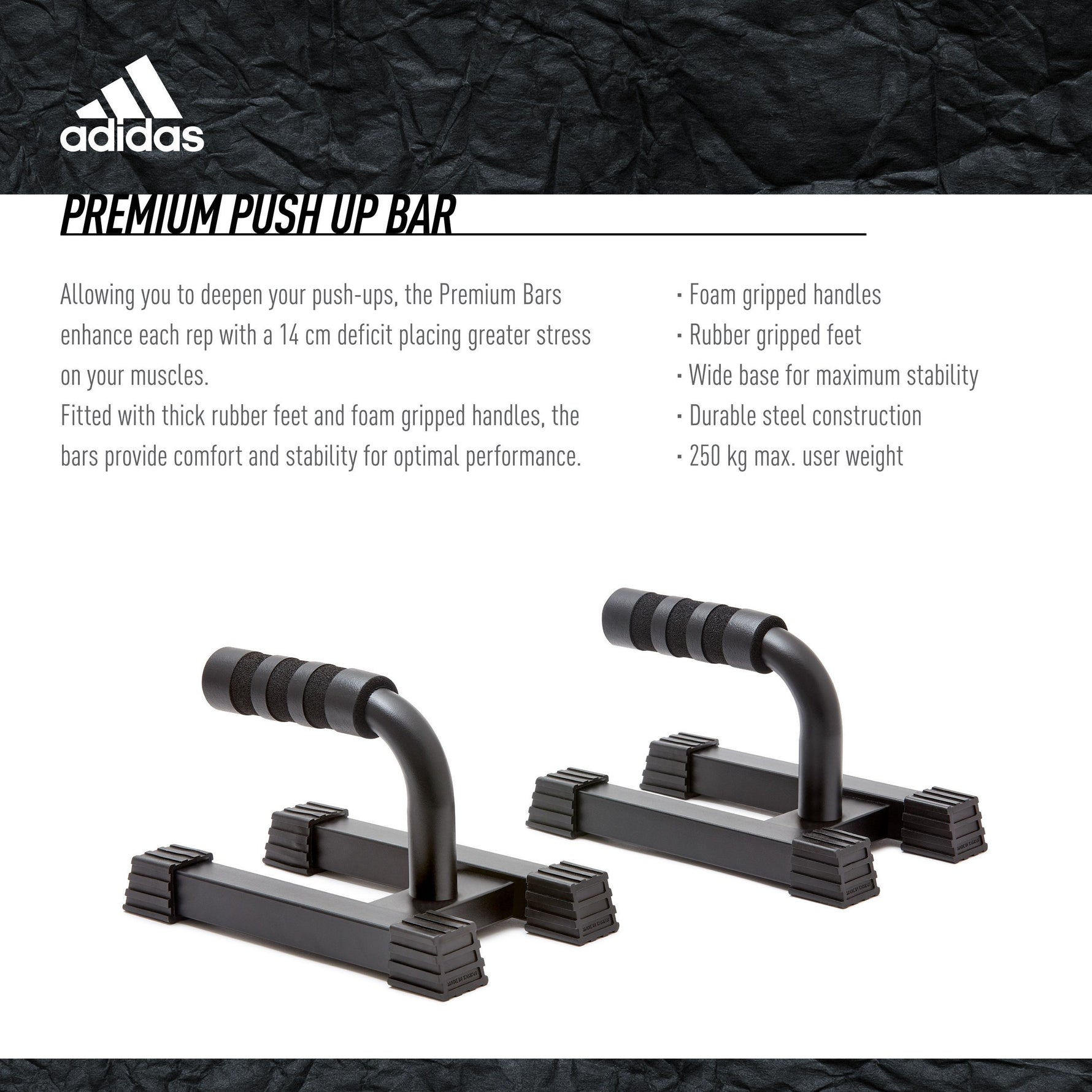 adidas Premium Push Up Bars (Pair) training adidas 