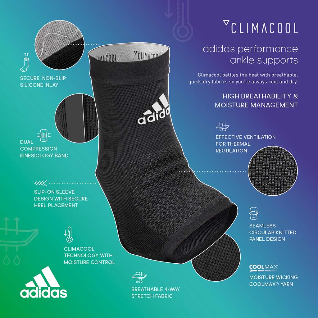 PERFORMANCE CLIMACOOL ANKLE SUPPORT - adidas fitness