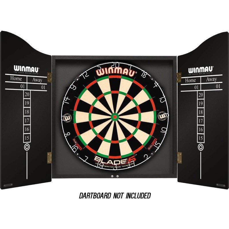 Picture of Winmau dart board cabinet displaying dart board - buy the best dart boards, surrounds, flights, shafts at Summit