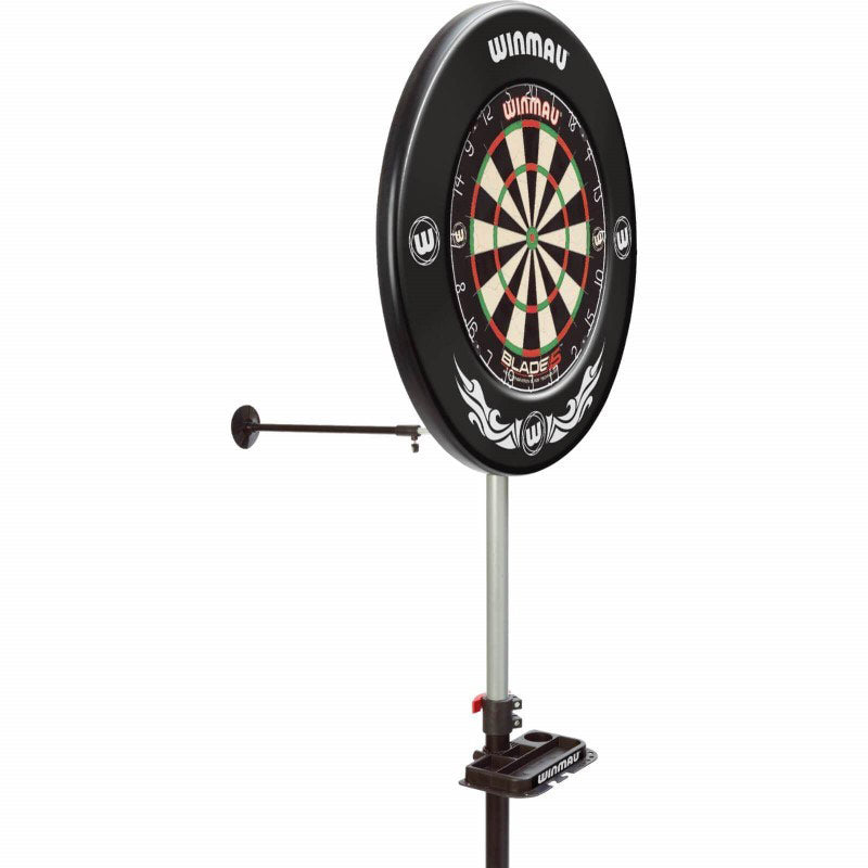 Winmau Xtreme dart board stand - close up of wall stabiliser